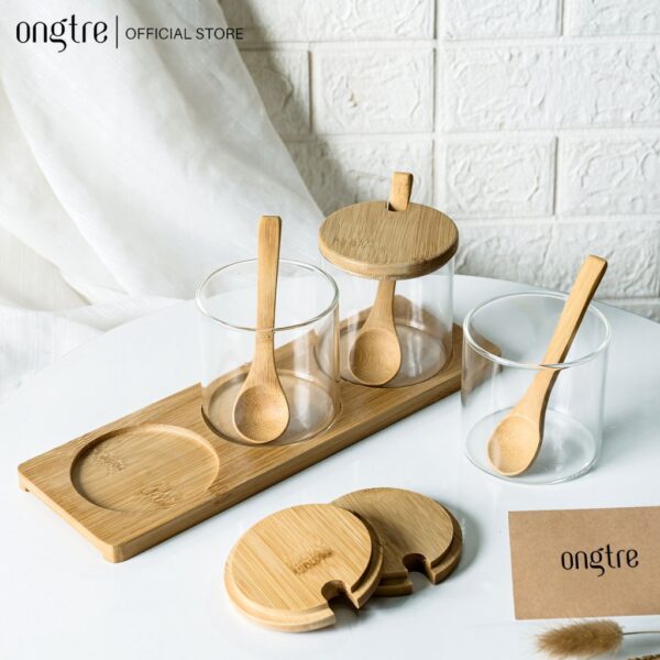 lọ thủy tinh nắp gỗ tre