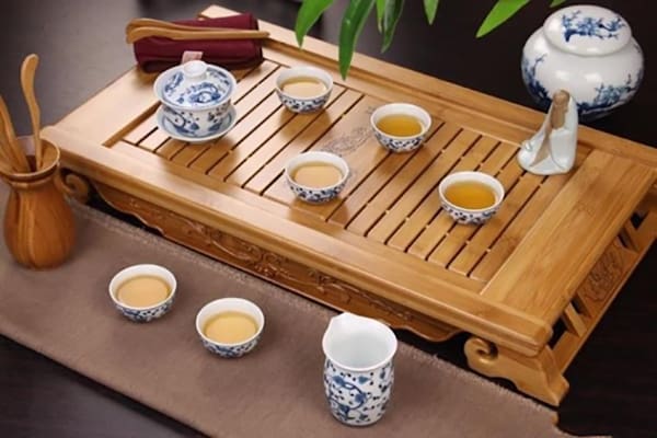 Khay trà tre và khay trà gỗ bền đẹp giá rẻ Hà Nội