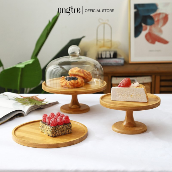bàn tráng miệng bằng tre
