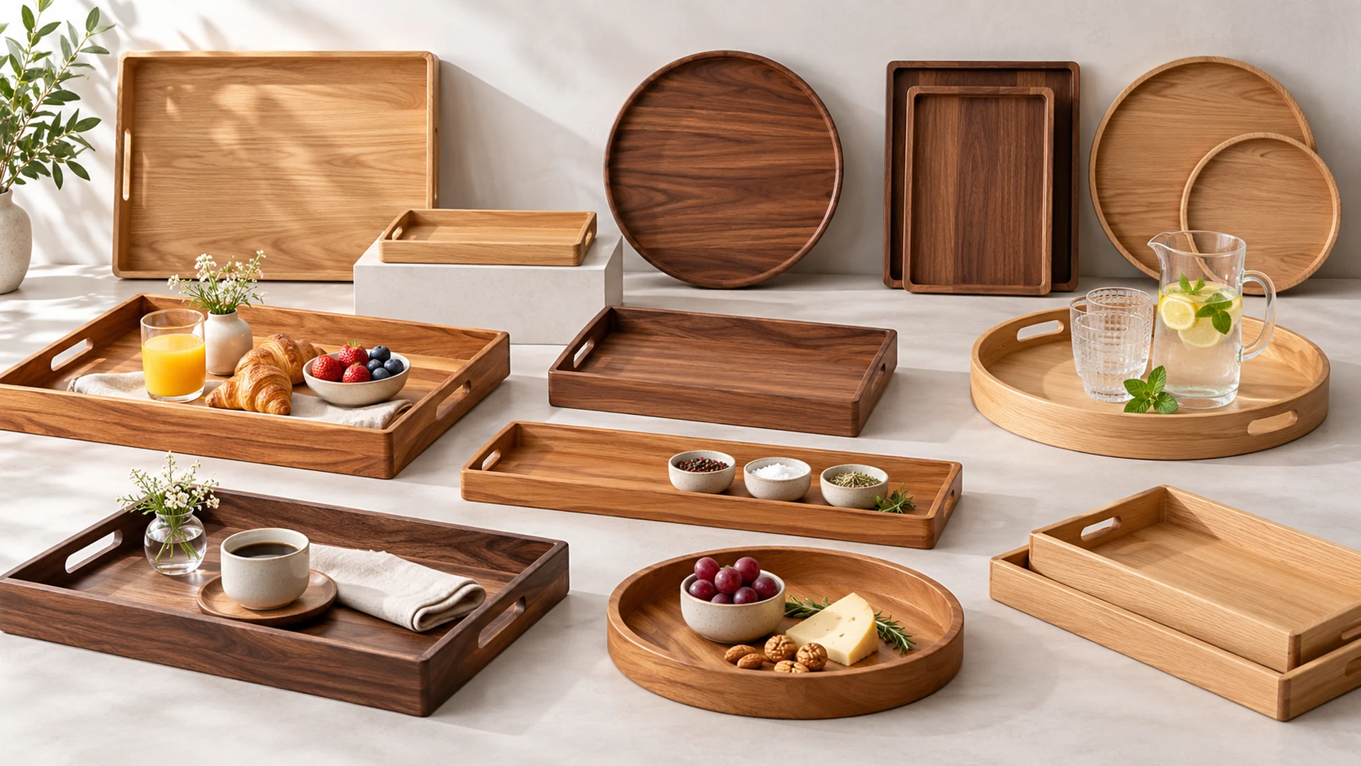 Mẫu khay gỗ cho cộng tác viên lựa chọn